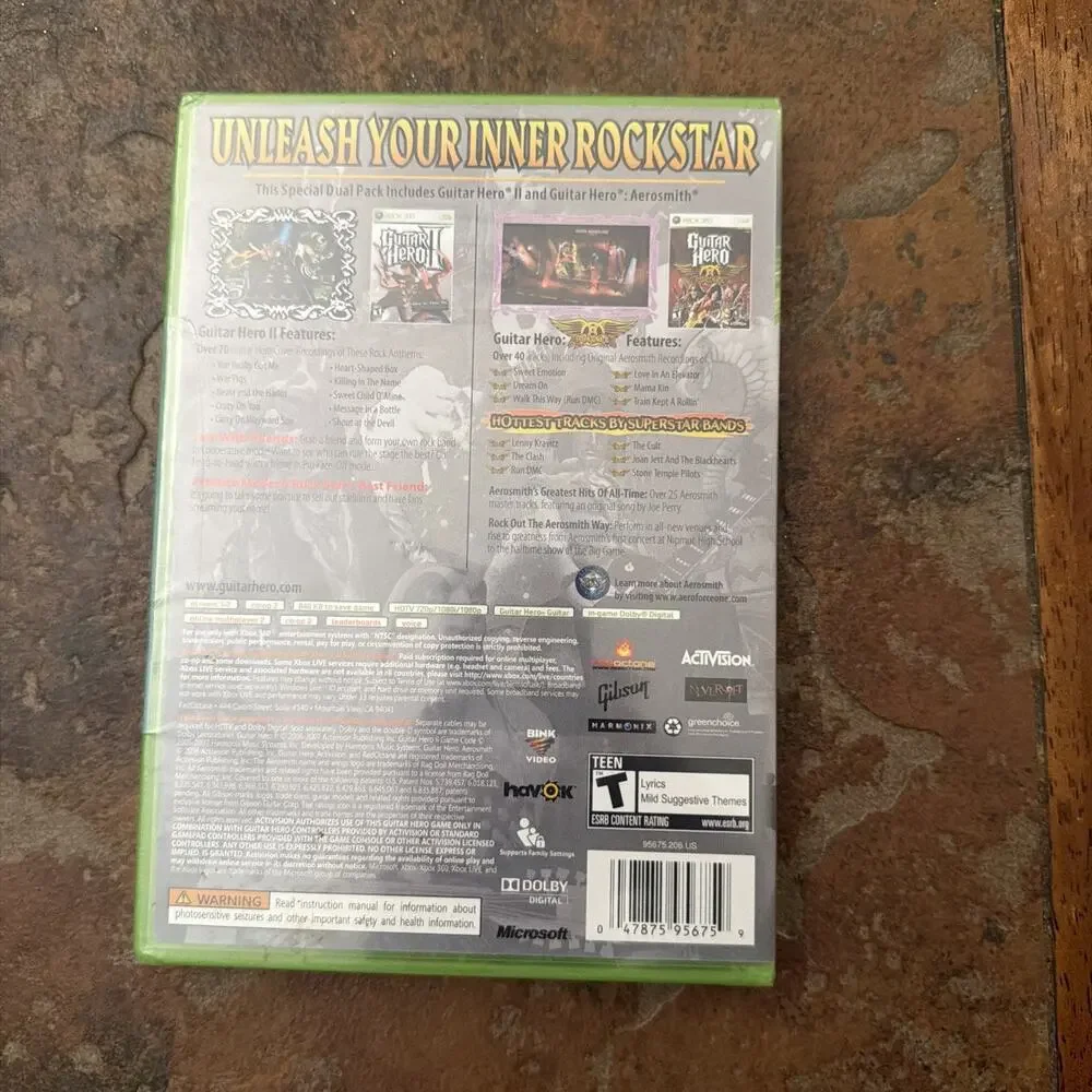 Guitar Hero II/Guitar Hero: Aerosmith Dual Pack (Microsoft Xbox 360, 2008)